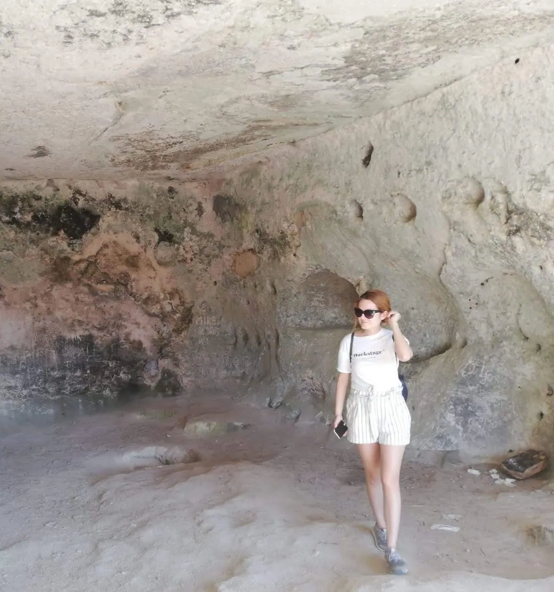 A natural cave in the Murgia plateau opposite Matera