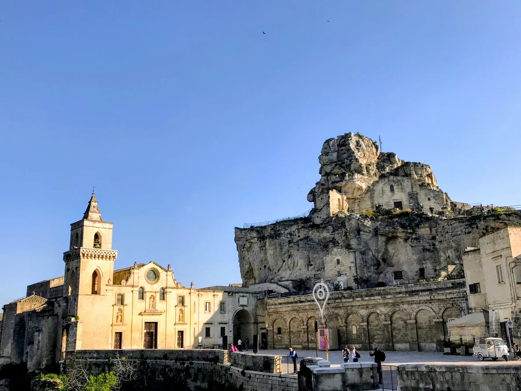 Santa Maria de Idris church rising from Monterrone