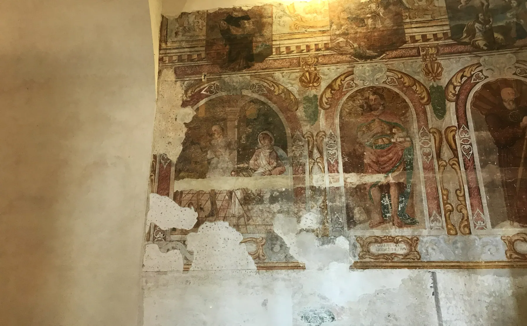 Frescoes inside Ex Ospedale di San Rocco