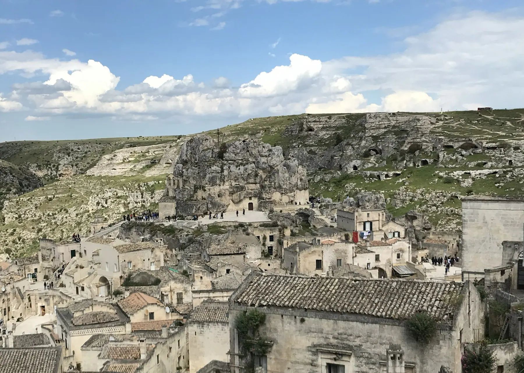 The Sassi spread across the hillside in Matera
