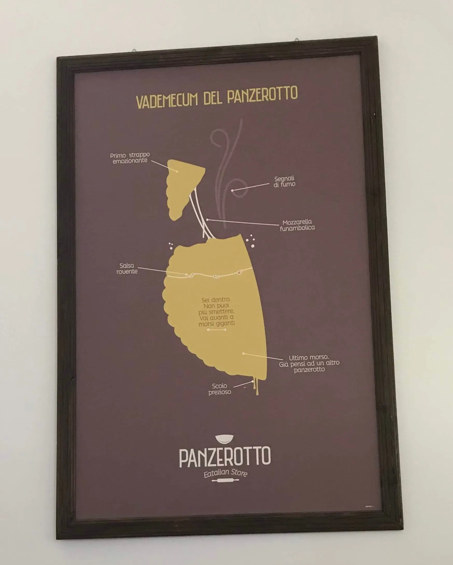 The Panzerotto shop sign in Matera