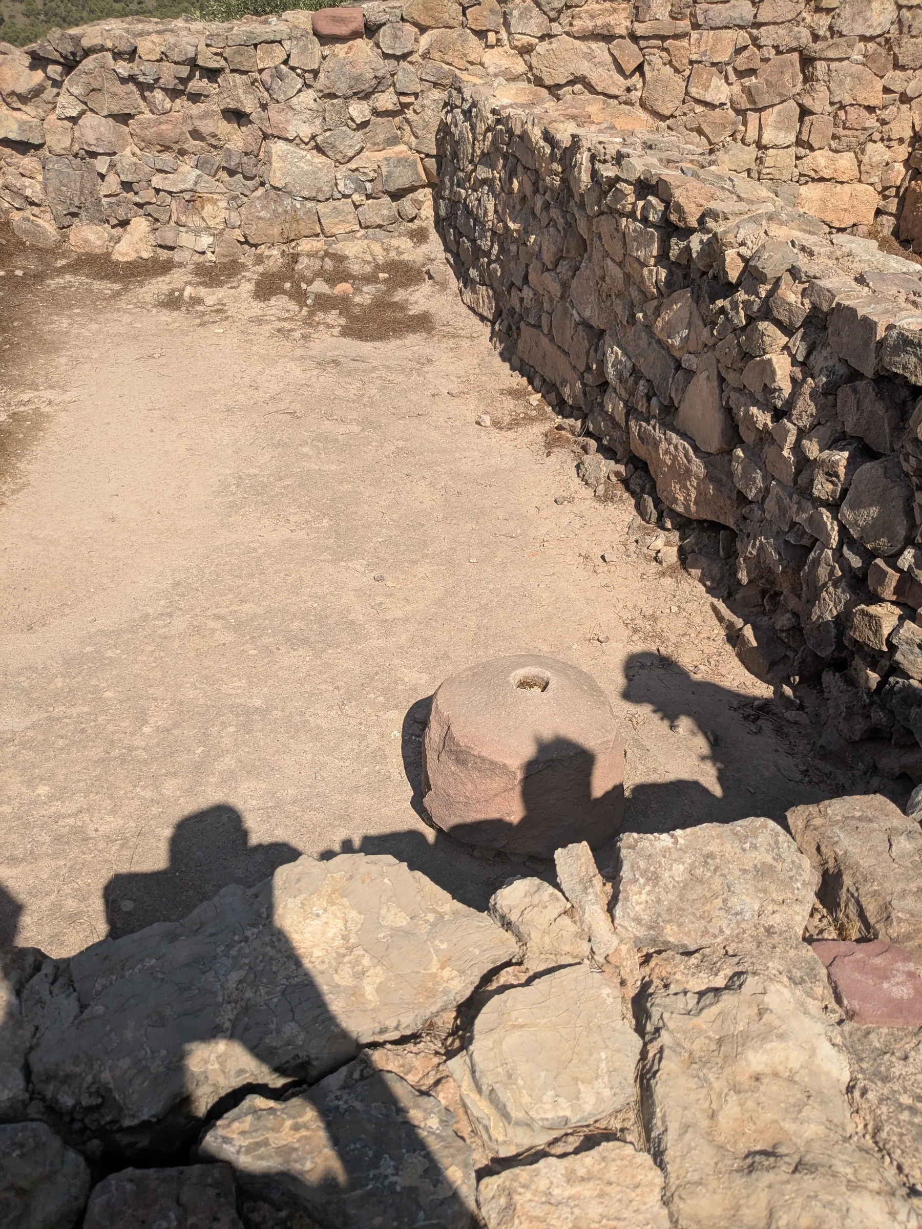 Ancient stone steps at the Iberian settlement of Puntal dels Llops
